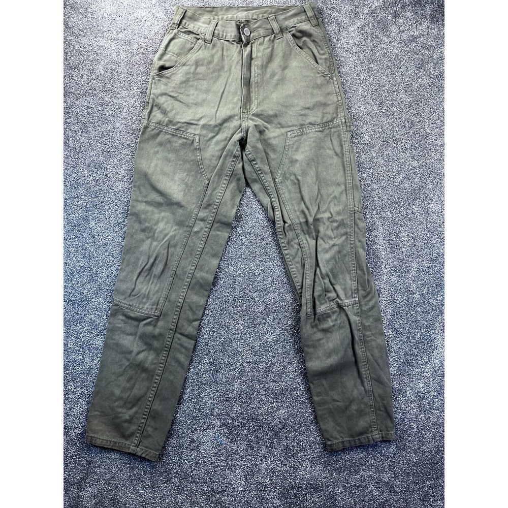 John Galt Cargo Pants Womens 24‎ Waist Carpenter Double Knee Tapered Ankle Green